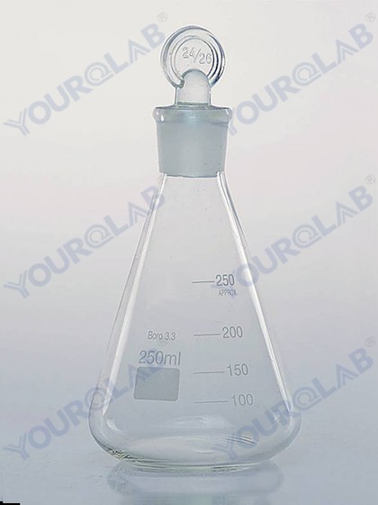 conical flask with ground-in glass stopper