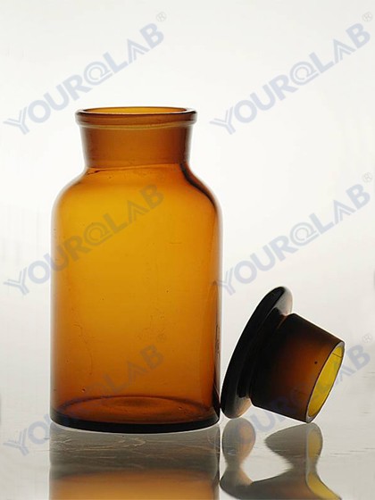 reagent bottle amber glass （wide mouth）