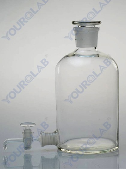 Aspiratir Bottle with ground-in glass stopper or stopcock at bottom glassware