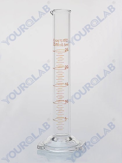 MEASURING CYLINDER with spout , hexagonal base