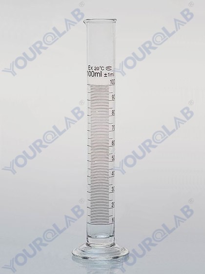 MEASURING CYLINDER with spout , Round base