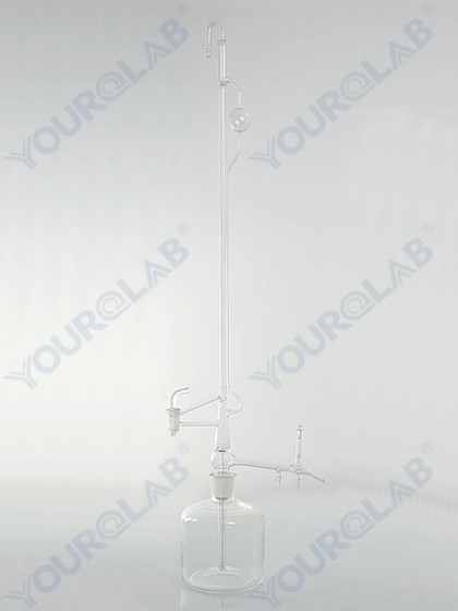 AUTOMATIC BURETTE ,with ground-on reservoir and pressure bulb