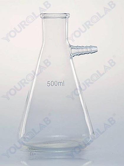 FILTERING FLASK with side tubulature,soft glass