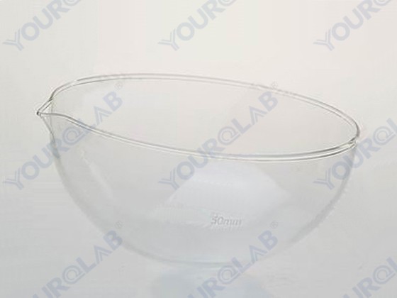 EVAPORATING DISH round bottom,with spout