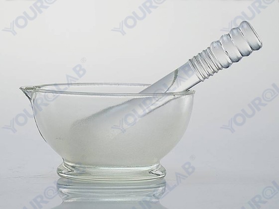 MORTAR machine pressed,with glass pestle