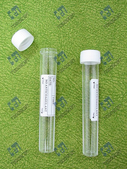 Non vacuum blood tube, with screw cap, PS material